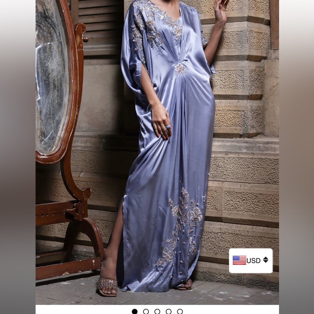 Kaftan Silk Dress (Indian/Arab/Pakistan style)